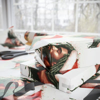 Dreadlocks Santa Christmas Gift Wrap, Black Santa Wrapping Paper, African American Holiday Wrapping Paper, Festive Xmas Gift Wrap Roll