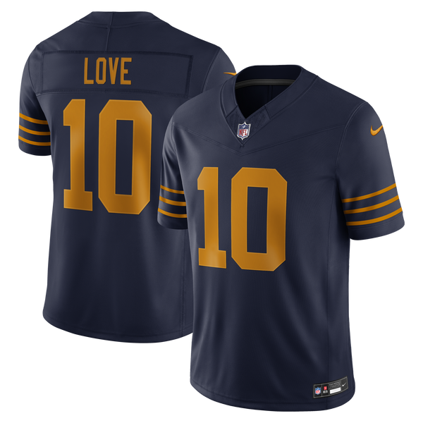 Green Bay Packers Jordan Love Navy Alternate Stitched Limited Jersey