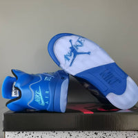 High Top Sneakers, Blue Colorway, Lace Up Design, Casual Gift for Sneaker Fans