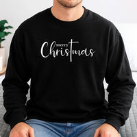 Religious Christian Holiday Crewneck, Merry Christmas Cross Sweatshirt, Faith Based Jesus Scripture Pullover, Meaningful Xmas Present