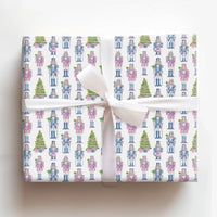 Watercolor Nutcracker Ballet Gift Wrap, Nutcracker Christmas Wrapping Paper, Festive Tree Holiday Wrapping Paper, Pastel Holiday Gift Wrap