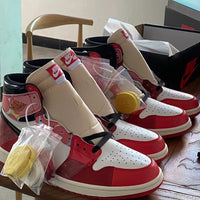 Sneakers, White Red Colorway, Lace Up Design, Casual Gift for Sneaker Fans