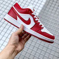 Low Top Sneakers, White Red Gold Colorway, Lace Up Design, Casual Gift for Sneaker Fans