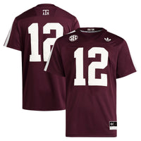 #12 Texas A&M Aggies Premier Strategy Jersey - Maroon