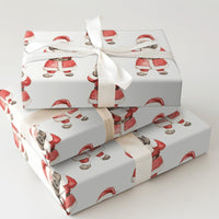 Vintage Camera Christmas Gift Wrap, Photographer Santa Wrapping Paper, Watercolor Photographer Wrapping Paper, Camera Holiday Gift Wrap