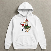 Humorous Goose Cuff Em Hoodie, Nurse Christmas Hoodie, Holiday Healthcare Worker Pullover, Adorable Nursing Student Xmas Present, Winter Nurse Hoodie
