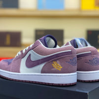 Low Top Sneakers, Purple Colorway, Lace Up Design, Casual Gift for Sneaker Fans