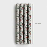 Rustic Farmhouse Christmas Gift Wrap, Vintage Red Truck Wrapping Paper, Watercolor Barn Holiday Wrapping Paper, Country Winter Present Wrap