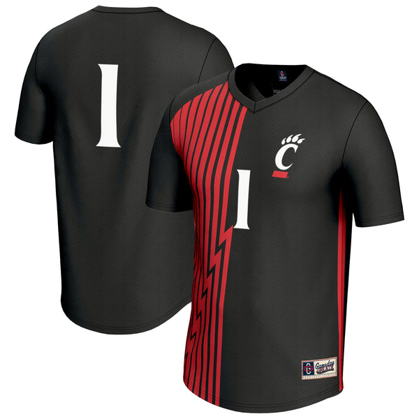 #1 Cincinnati Bearcats Lightweight Collegiate Soccer Fashion Jersey - Black