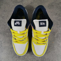 Low Top Sneakers, White Yellow Colorway, Lace Up Design, Casual Gift for Sneaker Fans