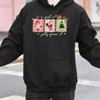 Santa Hat Duck Holiday Graphic Hooded Sweatshirt, Jolly Goose Christmas Hoodie, Adorable Silly Honk Xmas Pullover, Festive Goose Lover Jumper