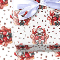 Diverse Santa Christmas Gift Wrap, Handheld Gamer Santa Wrapping Paper, Modern Holiday Wrapping Paper, Gamer Present Paper Roll