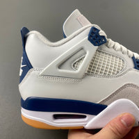Low Top Sneakers, Blue White Gray Navy Colorway, Lace Up Design, Casual Gift for Sneaker Fans