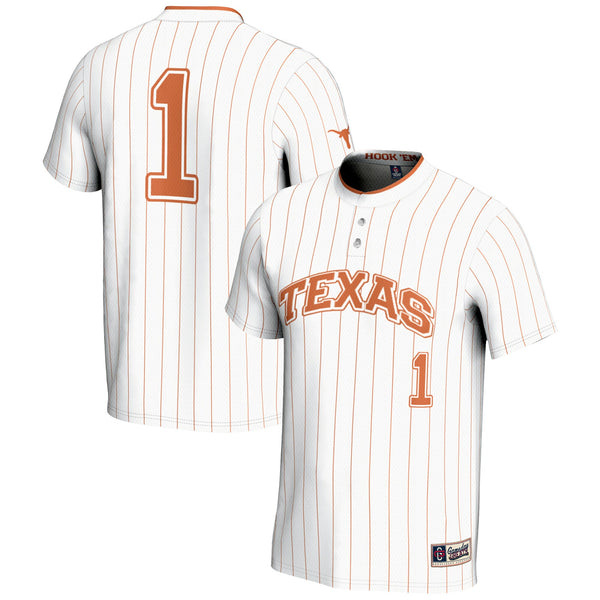 #1 Texas Longhorns Lightweight Softball Jersey - White