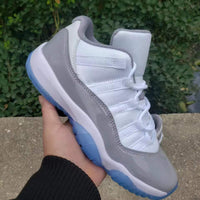 Low Top Sneakers, White Gray Colorway, Lace Up Design, Casual Gift for Sneaker Fans