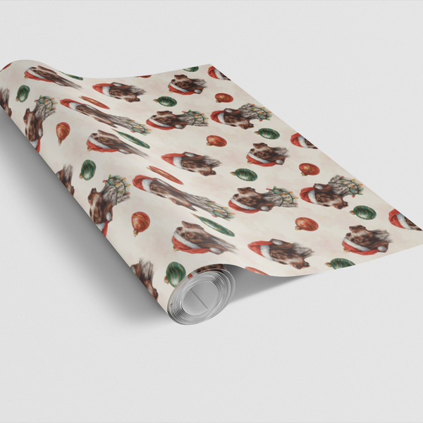 GSP Christmas Dog Gift Wrap, German Shorthaired Pointer Wrapping Paper, Hunting Dog Wrapping Paper, Festive Holiday Pet Prese