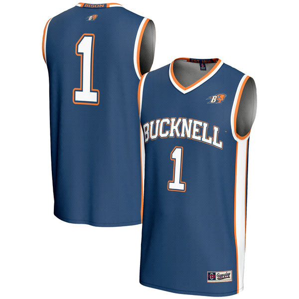 #1 Bucknell Bison Lightweight Basketball Jersey - Navy