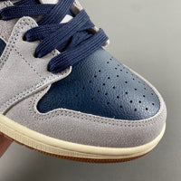Low Top Sneakers, Blue Brown Colorway, Lace Up Design, Casual Gift for Sneaker Fans