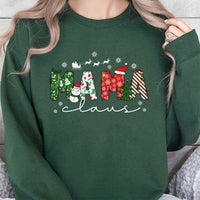Festive Holiday Mama Sweatshirt, Mama Claus Christmas Sweatshirt, Adorable Xmas Santa Sweatshirt, Comfy Family Winter Holiday Crewneck Sweater