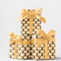 Dog Lover Wedding Gift Wrap, Golden Retriever Wrapping Paper, Golden Vows and Hearts Wrapping Paper, Holiday Christmas Gift Wrapping Paper