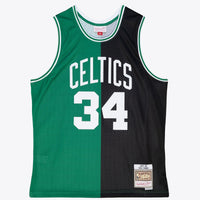 Boston Celtics Paul Pierce 2007 Split Swingman Jersey - Black/Green