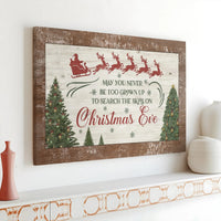 Christmas Wall Art Canvas, Santa Sleigh Rustic Canvas Print, Holiday Sign Canvas Decor, Winter Farmhouse Canvas, Xmas Family Home Decor