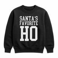 Humorous Christmas Party Sweatshirt, Santa's Favorite Ho Sweatshirt, Naughty Holiday Sweater, Retro Xmas Crewneck Sweatshirt, Humorous Xmas Present
