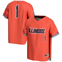 #1 Illinois Fighting Illini Lightweight Baseball Jersey - Orange