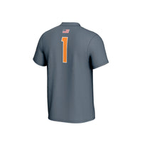 #1 Tennessee Volunteers Lightweight Baseball Fashion Jersey - Gray