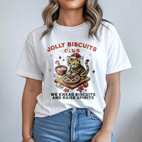 Humorous Kitten Cookie Tee, Christmas Cat Baking T-Shirt, Holiday Baker Shirt, Adorable Christmas Cat Lover T-Shirt, Festive Baking Graphic Tee