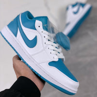 Low Top Sneakers, Blue White Colorway, Lace Up Design, Casual Gift for Sneaker Fans
