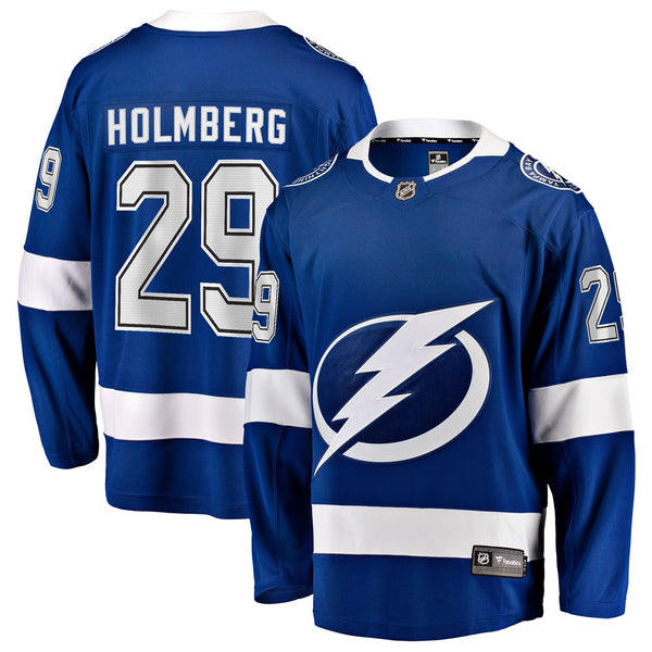 Tampa Bay Lightning Pontus Holmberg Blue Home Breakaway Jersey