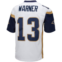 Los Angeles Rams Kurt Warner White Big & Tall 2001 Retired Player Replica Jersey
