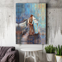 Religious Christmas Canvas Print, Joseph and Mary Journey to Bethlehem Canvas, Christian Nativity Canvas Art, Holy Family Canvas Wall Decor