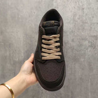 Low Top Sneakers, Brown Colorway, Reverse Hook Design, Lace Up Design, Casual Gift for Sneaker Fans