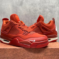 Mid Top Sneakers, Red Colorway, Lace Up Design, Casual Gift for Sneaker Fans