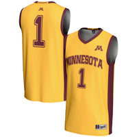 #1 Minnesota Golden Gophers Lightweight Basketball Jersey - Gold