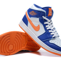 Sneakers, Blue Orange Colorway, Lace Up Design, Casual Gift for Sneaker Fans