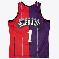 Toronto Raptors Tracy McGrady 1998 Split Swingman Jersey - Purple/Red