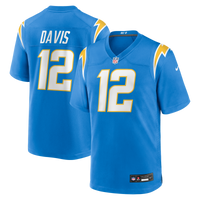 Los Angeles Chargers Derius Davis Powder Blue Team Game Jersey