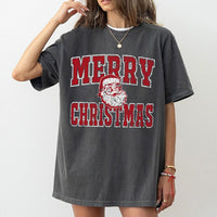 Distressed Santa Graphic Tee, Vintage Santa Christmas T-Shirt, Retro Santa Holiday Shirt, Festive Merry Christmas Shirt, Winter Holiday Present