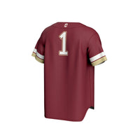 #1 Charleston Cougars Lightweight Collegiate Baseball Fashion Jersey - Maroon