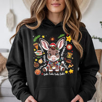 Adorable Villancico Christmas Donkey Sweatshirt, Mi Burrito Sabanero Hoodie, Spanish Latino Holiday Graphic Pullover, Hispanic Xmas Present