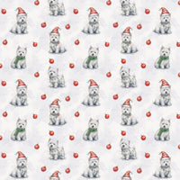 Adorable Highland Terrier Gift Wrap, Westie Christmas Wrapping Paper, Dog Lover Wrapping Paper, Holiday Puppy Gift Wrap Paper, Festive Decor