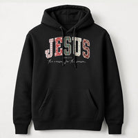Plaid Christian Christmas Sweatshirt, Jesus the Reason for the Season Hoodie, Faith Holiday Pullover, Bible Verse Hooded Sweater Present