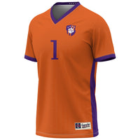 #1 Clemson Tigers Lightweight Collegiate Soccer Fashion Jersey - Orange