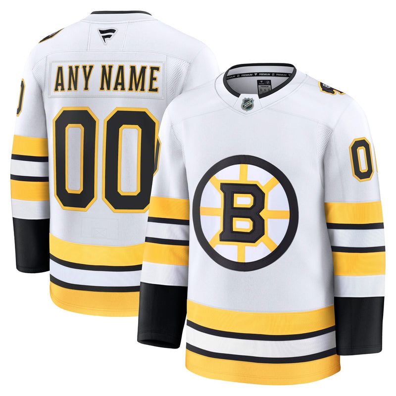 Boston Bruins White Away Premium Custom Jersey