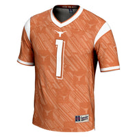 #1 Texas Longhorns Highlight Print Football Fashion Jersey - Texas Orange