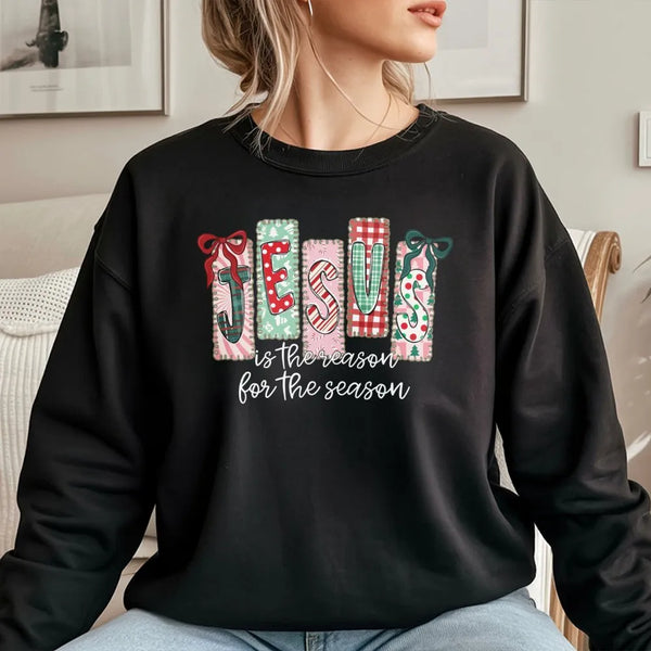 Christian Christmas Sweatshirt, Jesus Is the Reason Sweatshirt, Faith Holiday Crewneck, Religious Christmas Sweatshirt, Chris