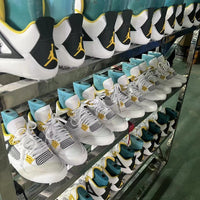 Low Top Sneakers, White Black Yellow Colorway, Lace Up Design, Casual Gift for Sneaker Fans